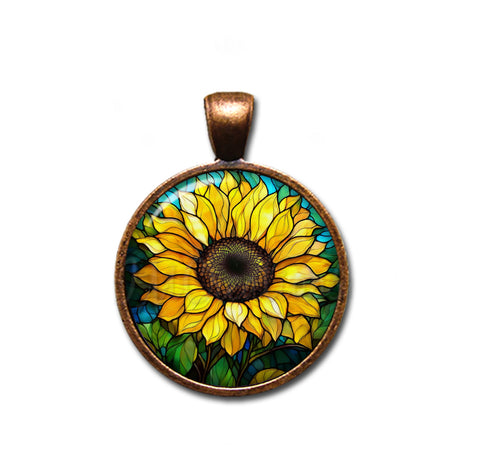Faux Stained Sunflower