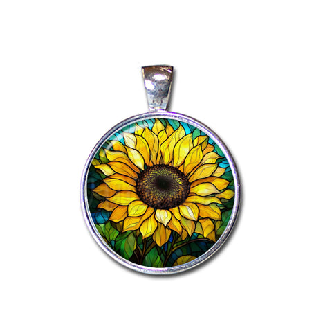 Faux Stained Sunflower