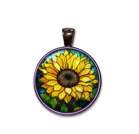 Faux Stained Sunflower