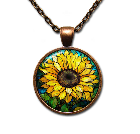 Faux Stained Sunflower