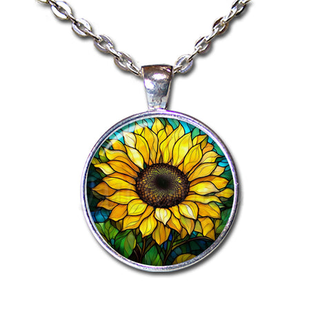 Faux Stained Sunflower