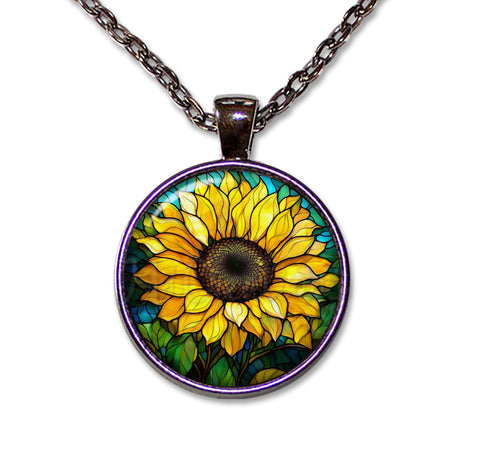 Faux Stained Sunflower