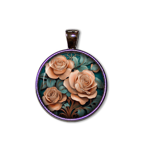 Art Nouveau Peach Roses