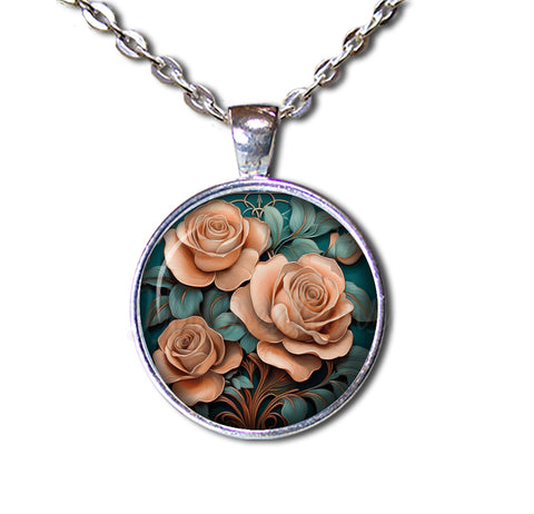 Art Nouveau Peach Roses