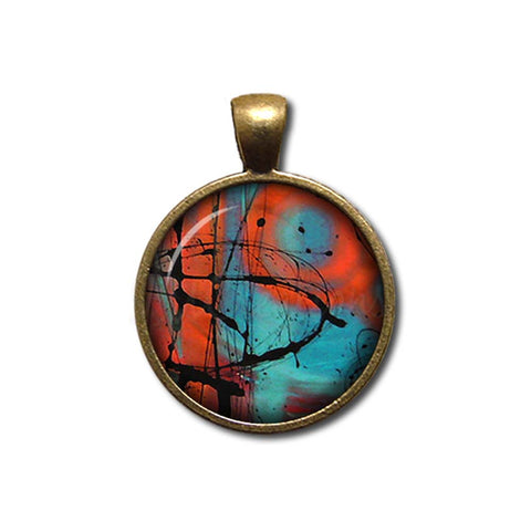 Abstract Splash Orange Blue