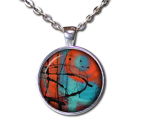 Abstract Splash Orange Blue