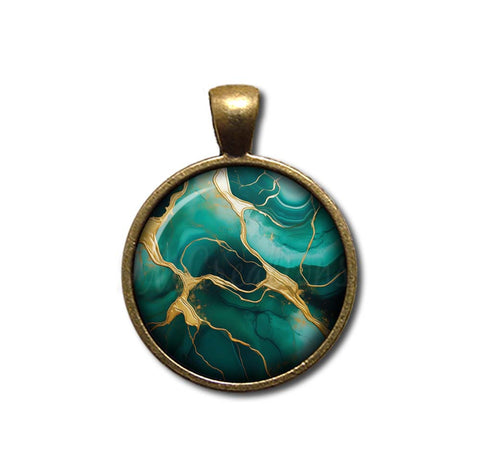 Faux Kintsugi Style Emerald