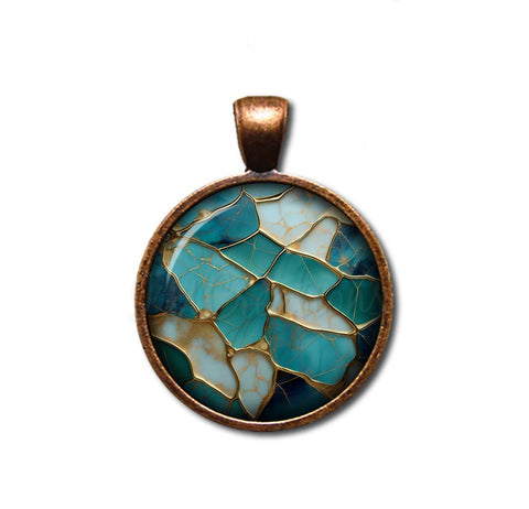 Faux Kintsugi Style Turquoise