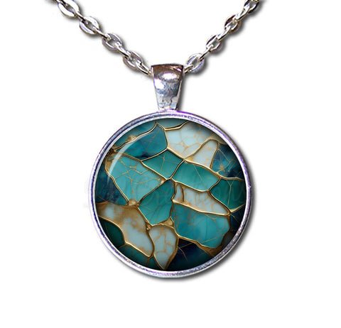 Faux Kintsugi Style Turquoise