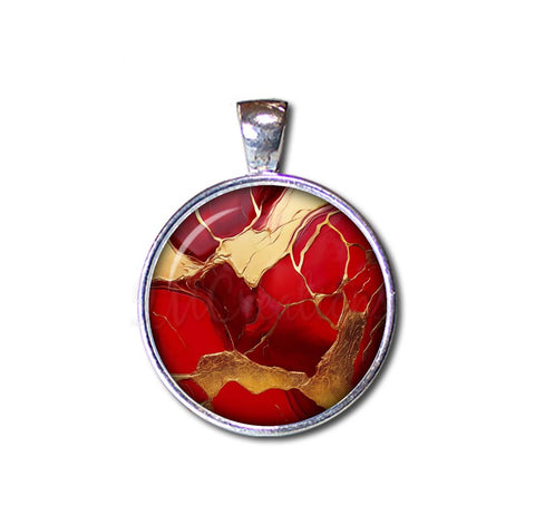 Faux Kintsugi Style Red