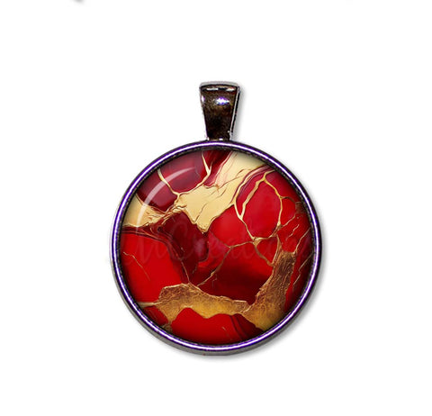 Faux Kintsugi Style Red
