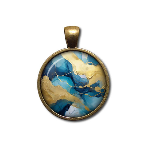 Faux Kintsugi Style Sky Blue