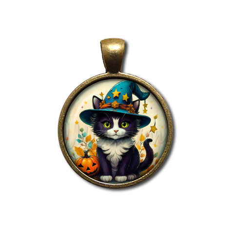 Halloween Tuxedo Kitten in Costume