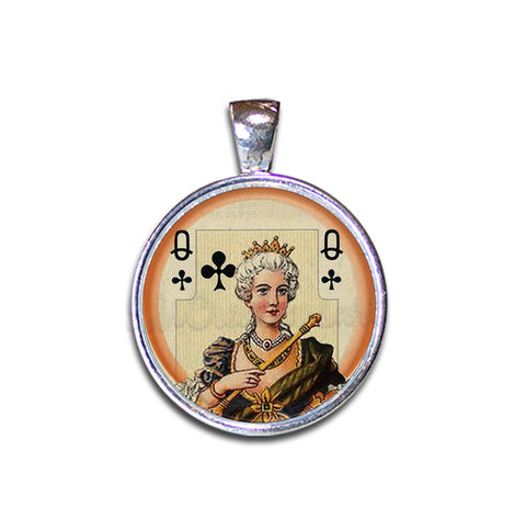 Queen of Clubs Victorian Playing Cards