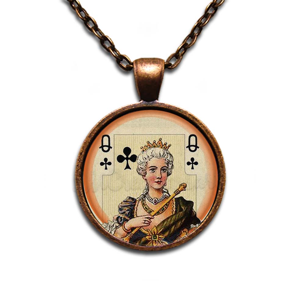 Queen of Clubs Victorian Playing Cards