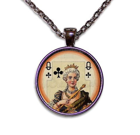 Queen of Clubs Victorian Playing Cards