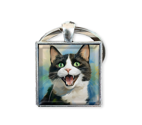 Laughing Tuxedo Cat [square]