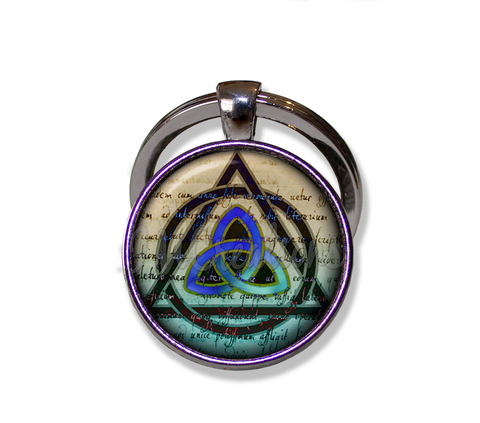 Triquetra Celtic Knot Trinity Blue Brown