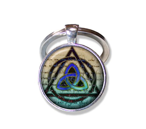 Triquetra Celtic Knot Trinity Blue Brown