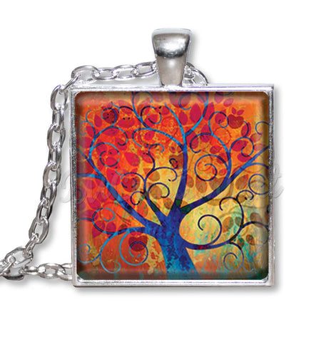 Whimsical Red Apple Tree Lovers