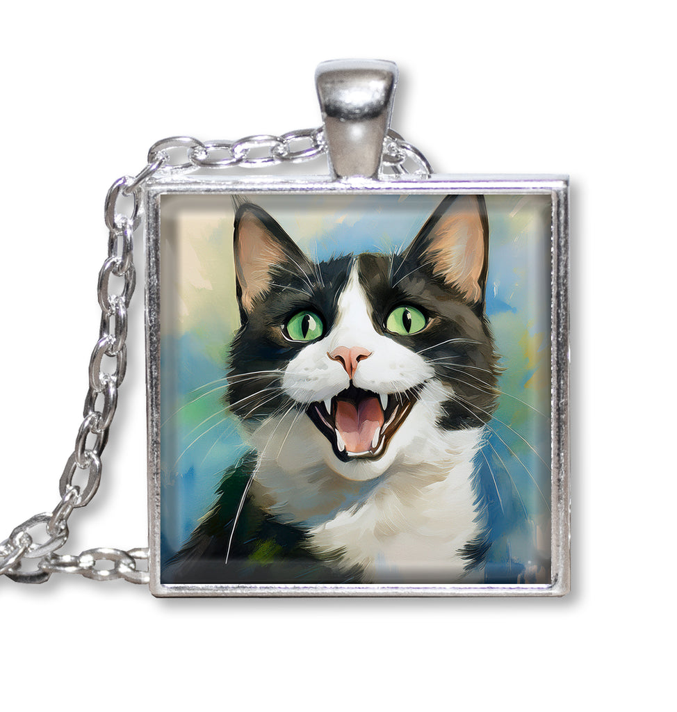 Laughing Tuxedo Cat [square]