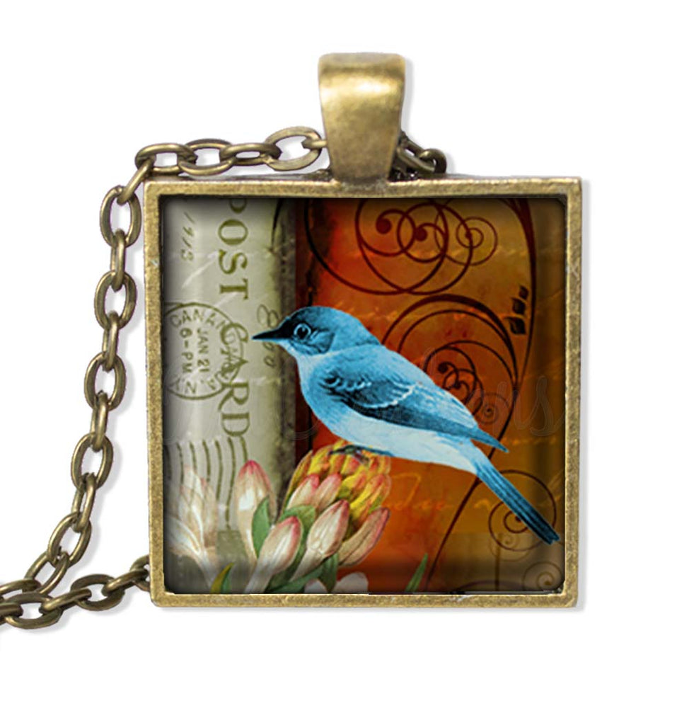 Pretty Blue Bird Collage