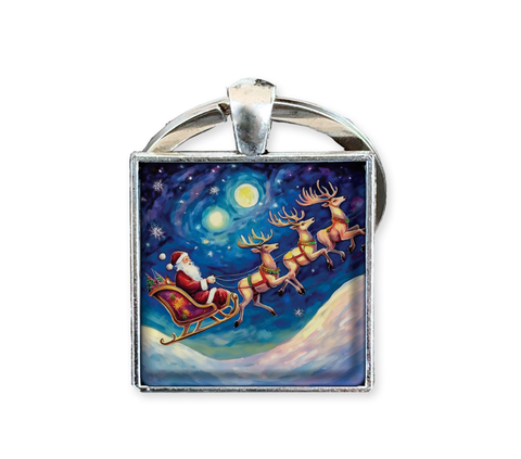 Santa on Sleight with Reindeer