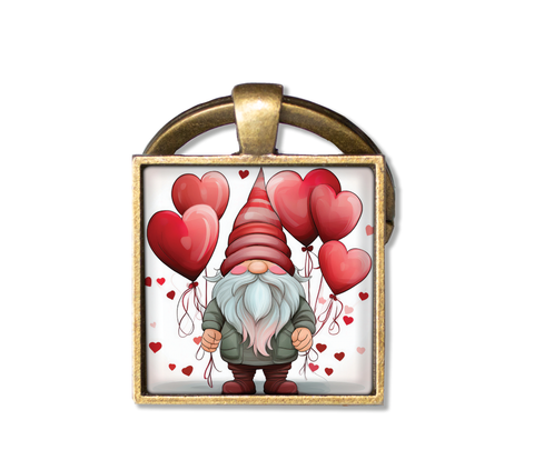 Gnome with Heart Balloons