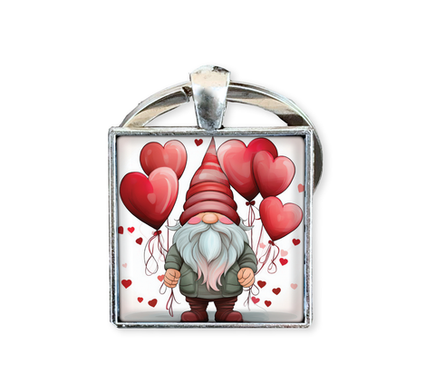 Gnome with Heart Balloons