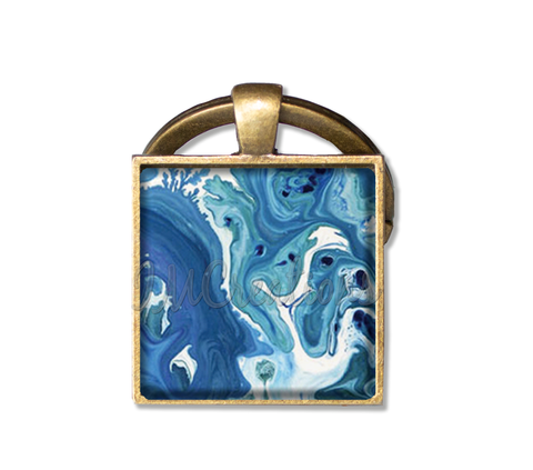 Blue White Ocean Abstract