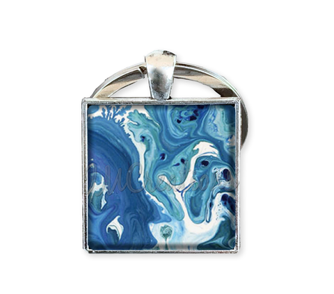 Blue White Ocean Abstract