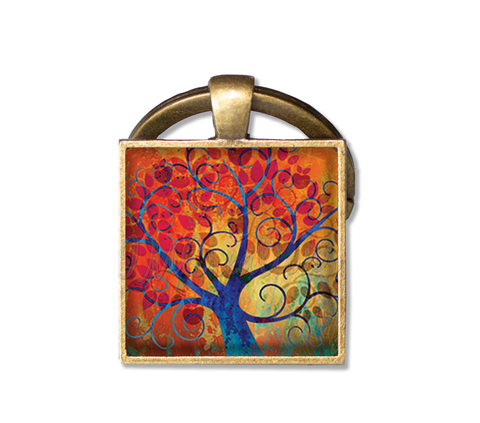 Whimsical Red Apple Tree Lovers