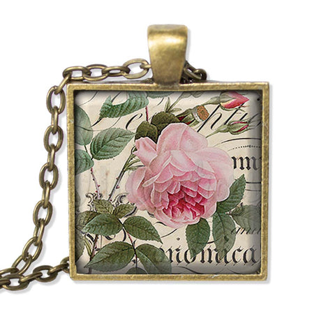 Vintage Pink Rose Collage