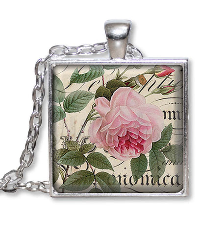 Vintage Pink Rose Collage