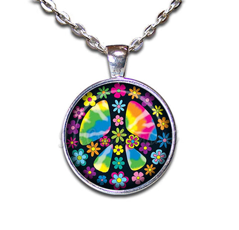 Retro Flowery Peace Symbol