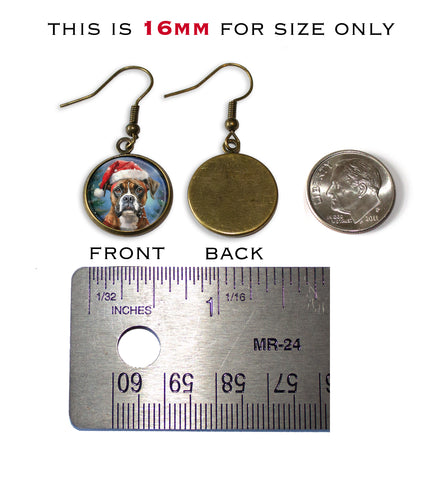 Boxer with Santa Hat