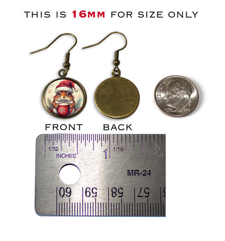 Santa Hat Chipmunk with Cocoa