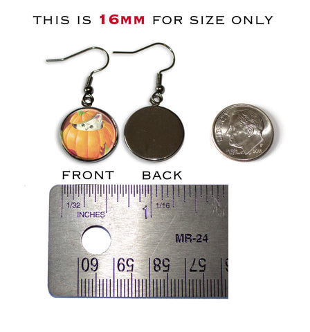 Vintage White Kitten in Pumpkin