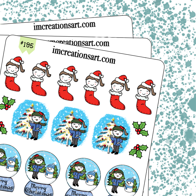 Christmas Tree Stocking Snow Globe Lights