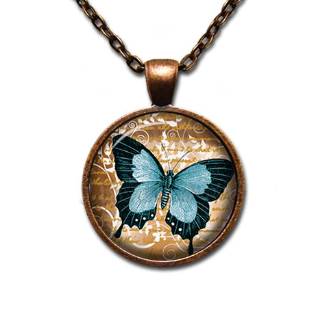 Butterfly Teal Brown
