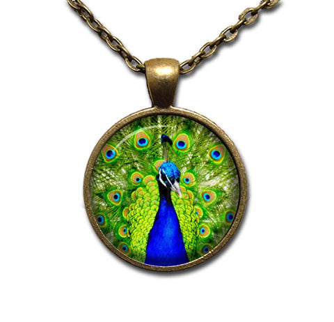 Peacock Feather in Blues and Greens