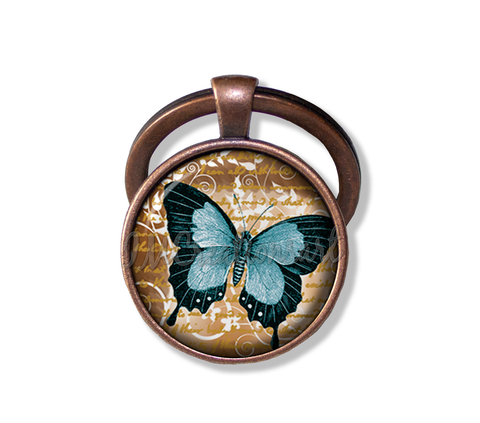 Butterfly Teal Brown