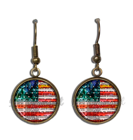 Watercolor Style American Flag