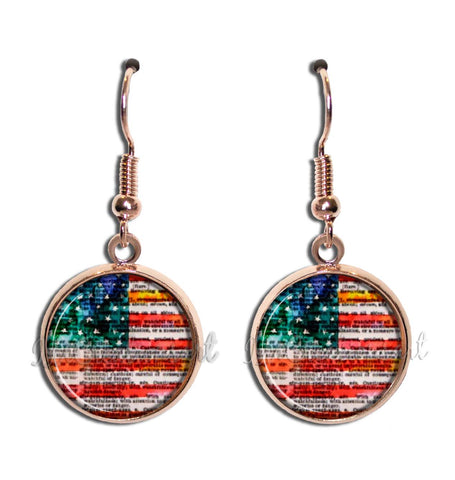 Watercolor Style American Flag