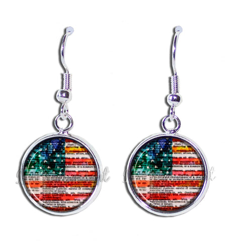 Watercolor Style American Flag