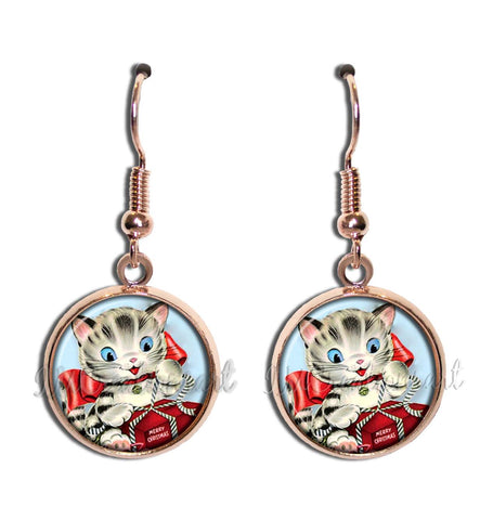 Retro Christmas Kitty Gift