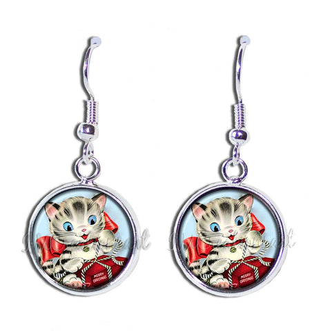 Retro Christmas Kitty Gift
