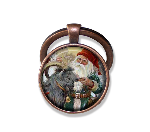 Nystrom's Vintage Santa and Goat