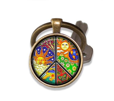 Peace Sign Bright Retro