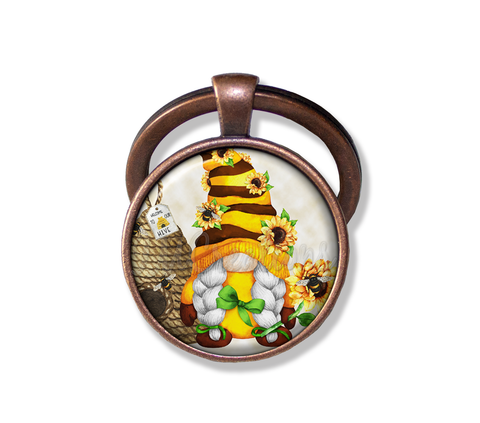 Gnome with Sunflowers and Beehive